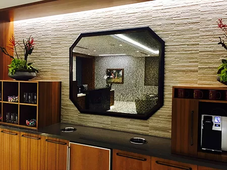Shaped Antique Mirror Frames picture frame option featuring Octagon m in Austin