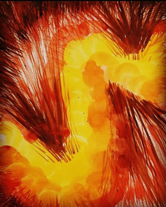 Explosion by artist Rubina Anjum