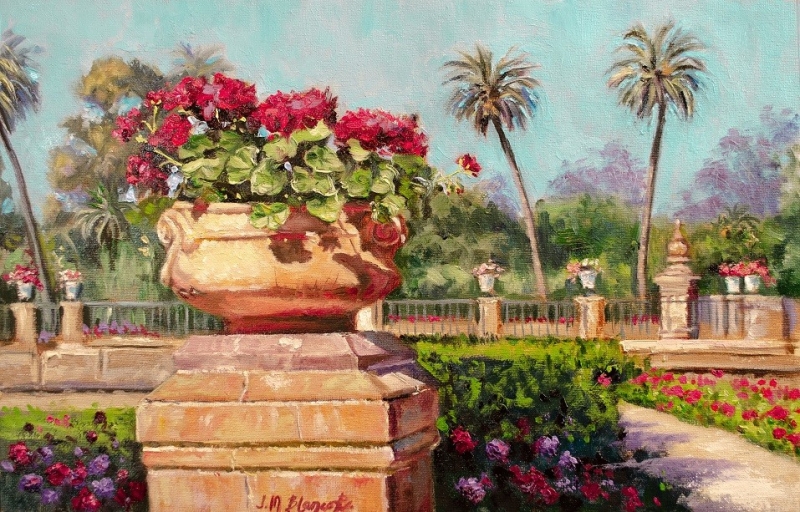 Geraniums by artist Jose Blanco