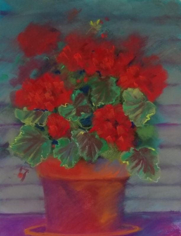 Geraniums by artist Julia Fletcher