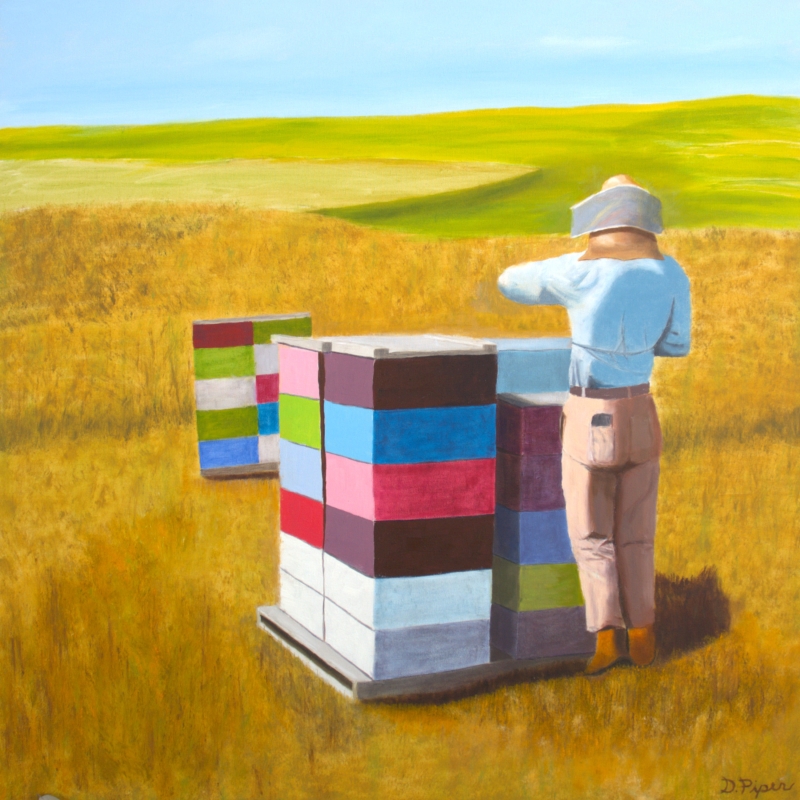 Beekeeper by artist David Piper
