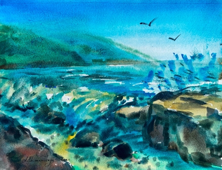 Sea by artist Anastasia Shimanskaya